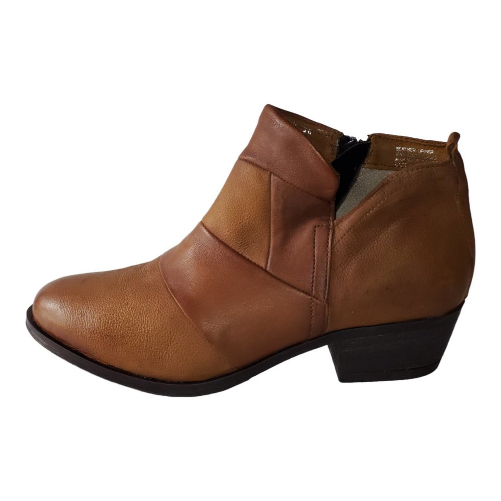 MIz Mooz Women's Honey Burlington Brown Leather Bootie Size 39 US 9